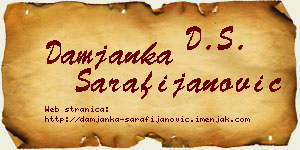 Damjanka Sarafijanović vizit kartica